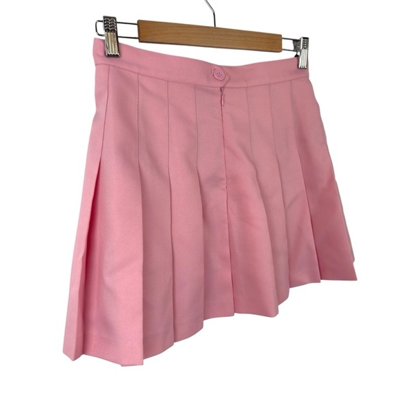 American Apparel Gabardine High-Waist Pleated Tennis Skirt Pink Size Small - Picture 9 of 16